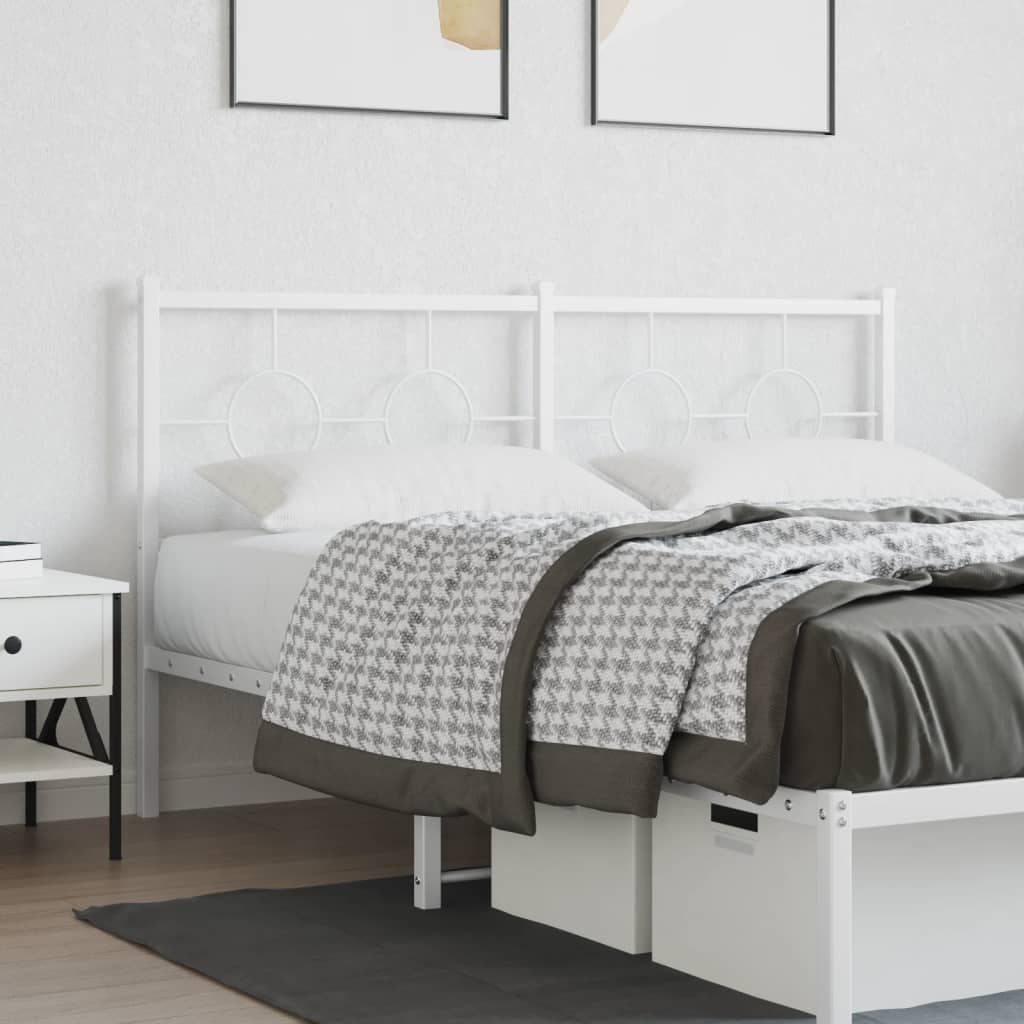 vidaXL Metalowe wymienne wezgłowie, białe, 150 cm