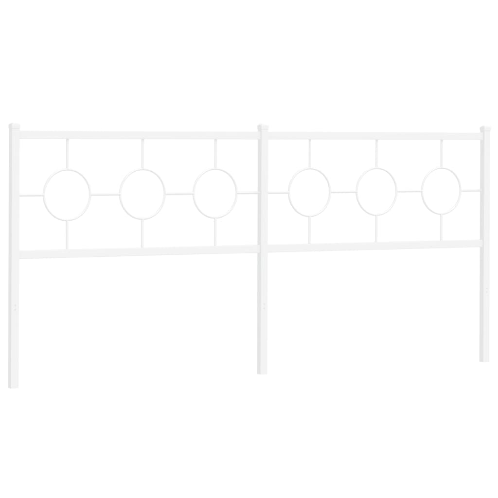 vidaXL Metalowe wymienne wezgłowie, białe, 200 cm