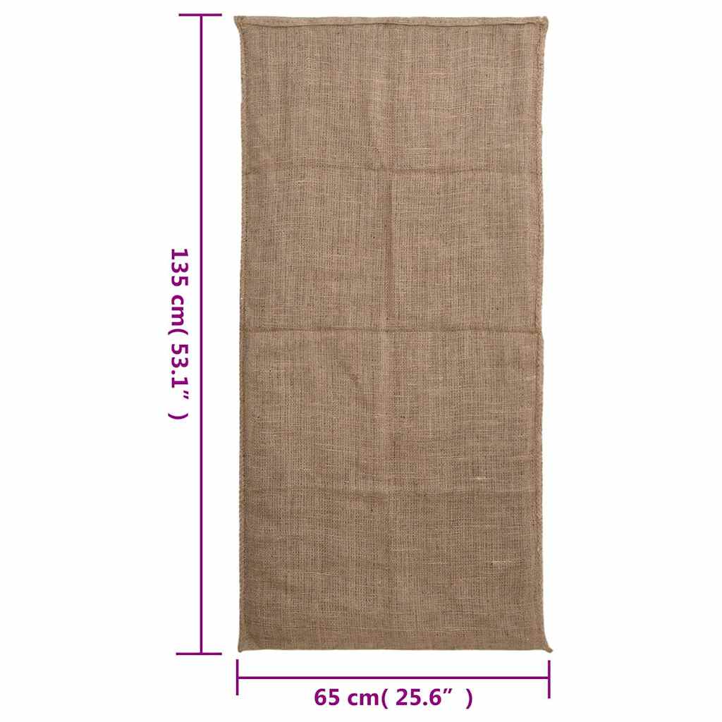 vidaXL Worki jutowe, 10 szt., 65x135 cm, 100% juta, 220 g/m²