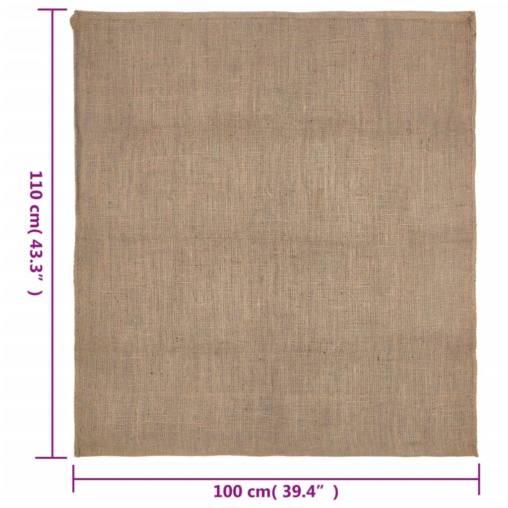 vidaXL Worki jutowe 5 szt. 100x110 cm 100% juta 220 gsm