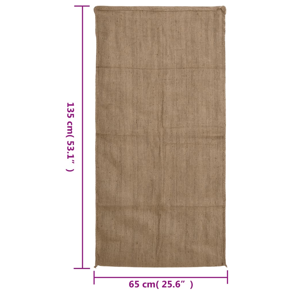 vidaXL Worki jutowe 10 szt. 65x135 cm 100% juta 340 gsm