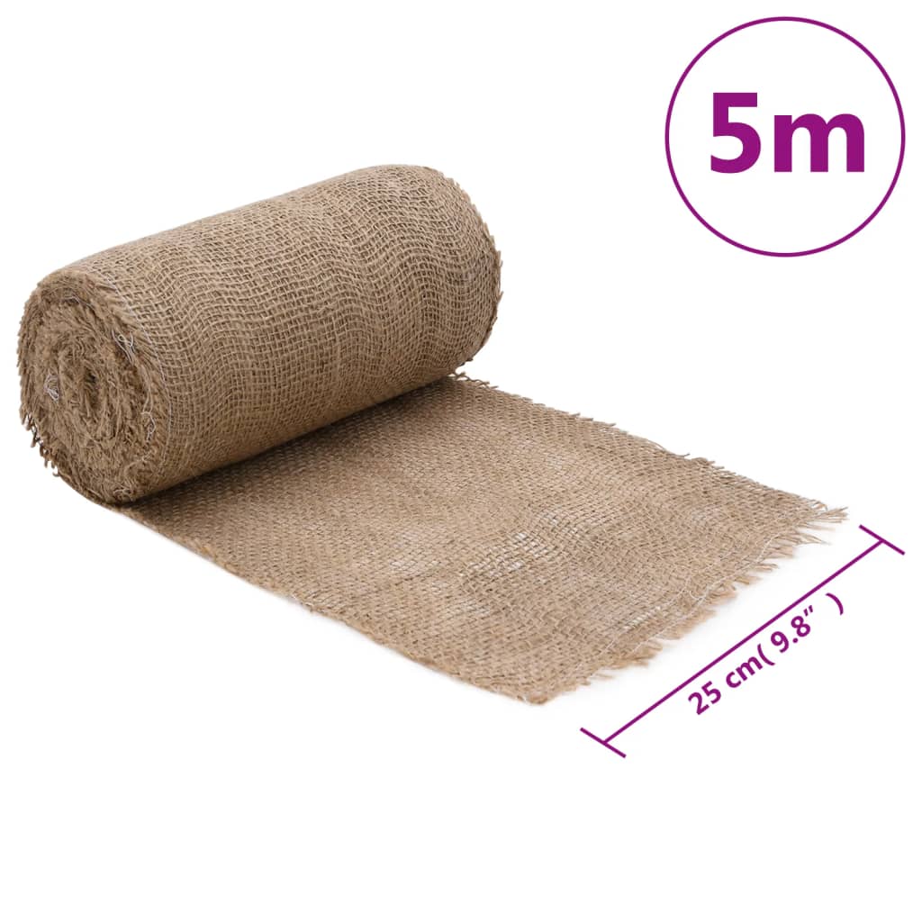 vidaXL Tkanina jutowa w rolce, 0,25x5 m, 100% juta, 200 g/m²