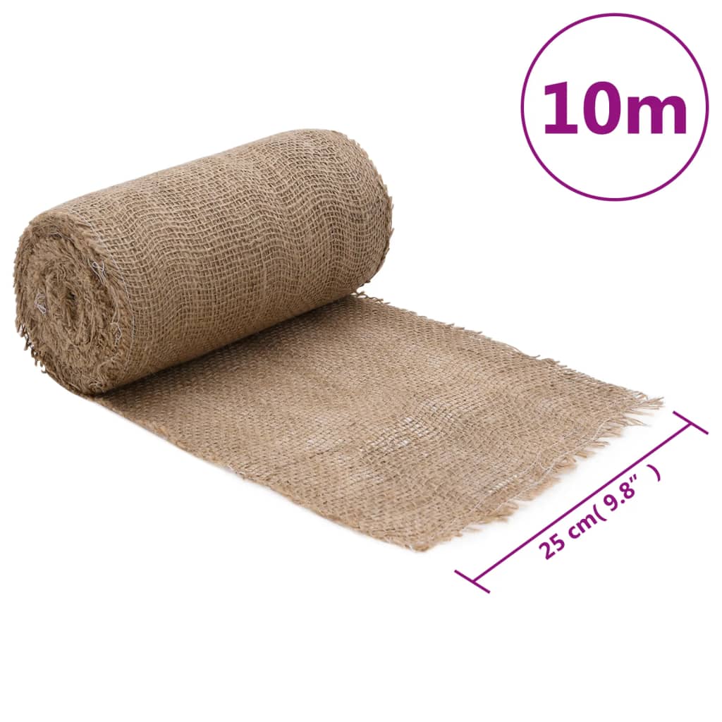 vidaXL Tkanina jutowa w rolce, 0,25x10 m, 100% juta, 200 g/m²