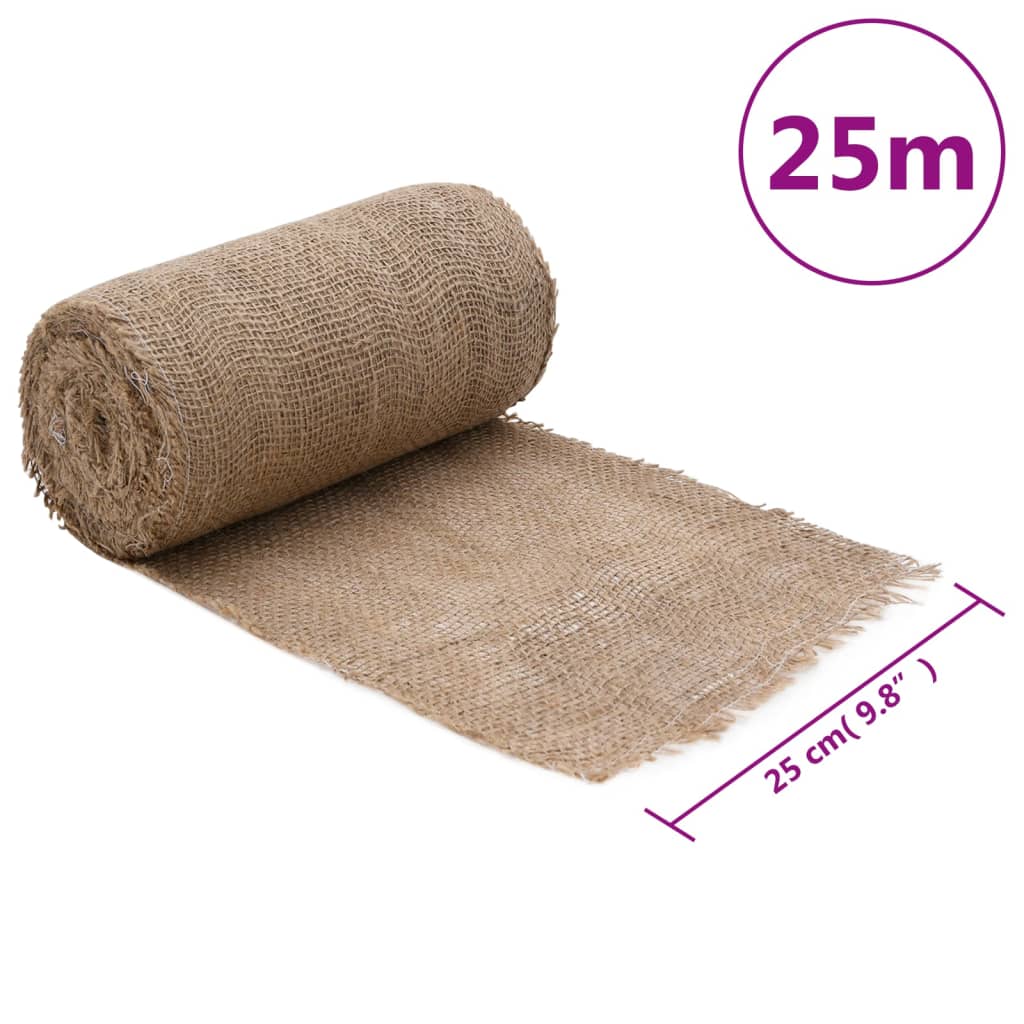 vidaXL Tkanina jutowa w rolce, 0,25x25 m, 100% juta, 200 g/m²