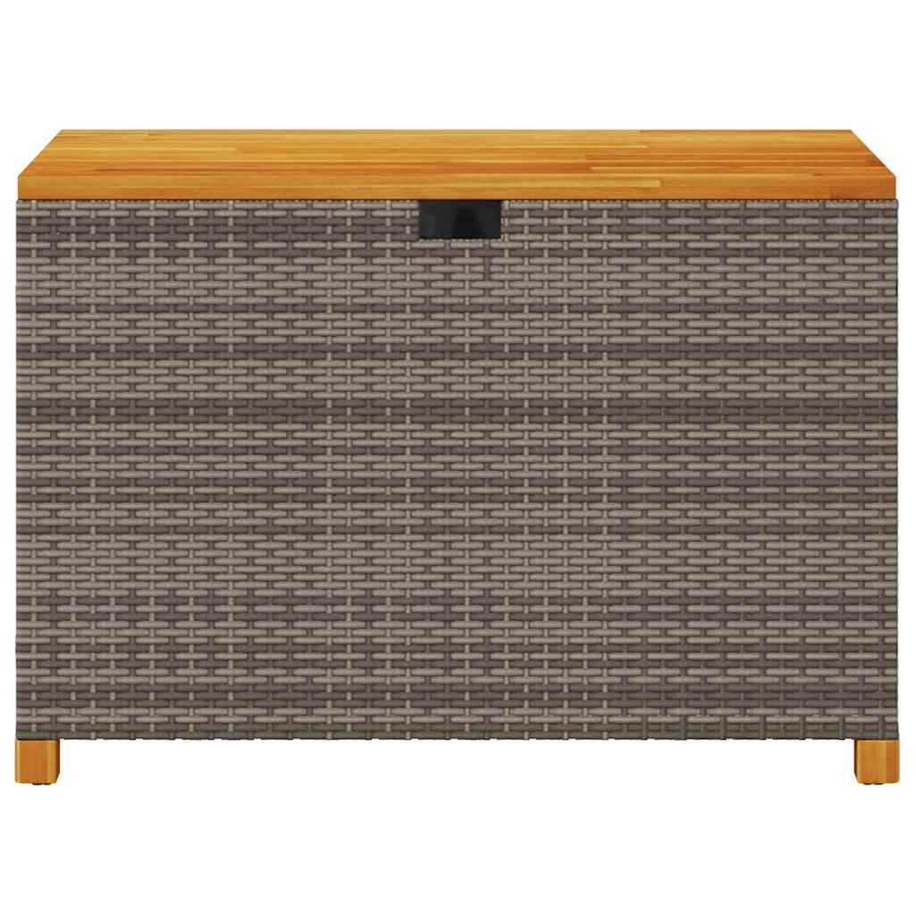 vidaXL Skrzynia ogrodowa, szara, 110x55x63 cm, polirattan i akacja