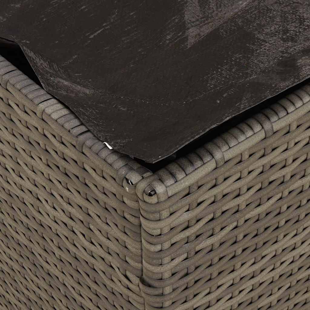 vidaXL Pudełko na poduszki Szary 50 x 50 x 50 cm polirattan