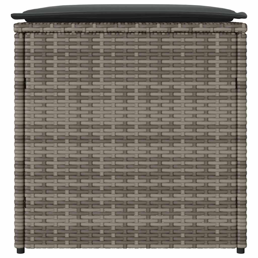 vidaXL Pudełko na poduszki Szary 50 x 50 x 50 cm polirattan