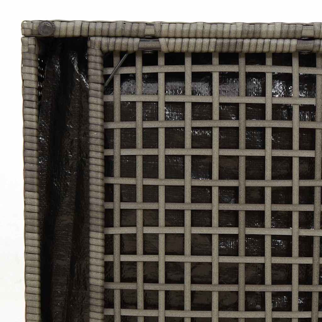 vidaXL Pudełko na poduszki Szary 50 x 50 x 50 cm polirattan