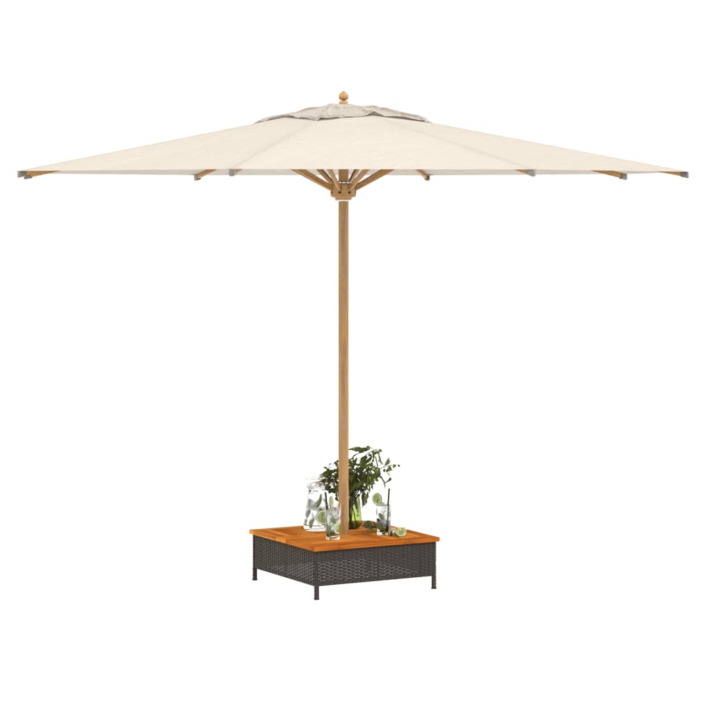 vidaXL Osłona na podstawę parasola ogrodowego, czarna, 70x70x25 cm