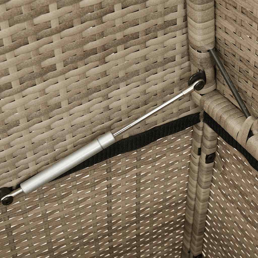 vidaXL Ławka ogrodowa z poduszkami, beżowa, polirattan