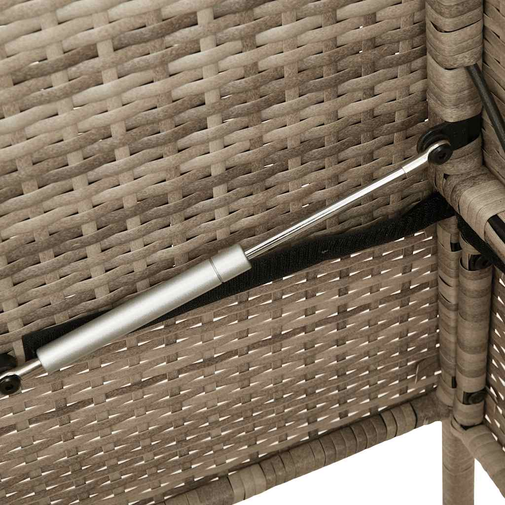 vidaXL Ławka ogrodowa z poduszkami, beżowa, polirattan