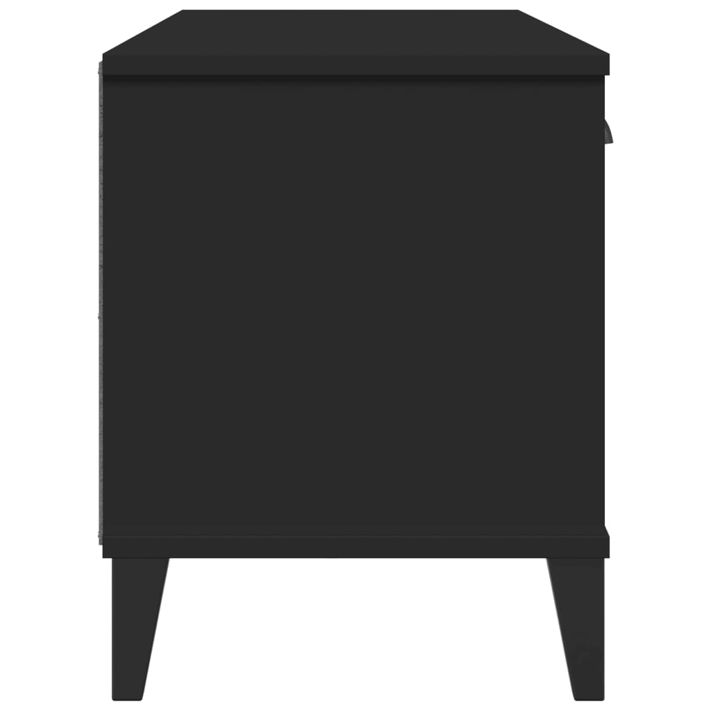 vidaXL Ławka na buty VIKEN czarna 106x35x45 cm materiał drewnopochodny