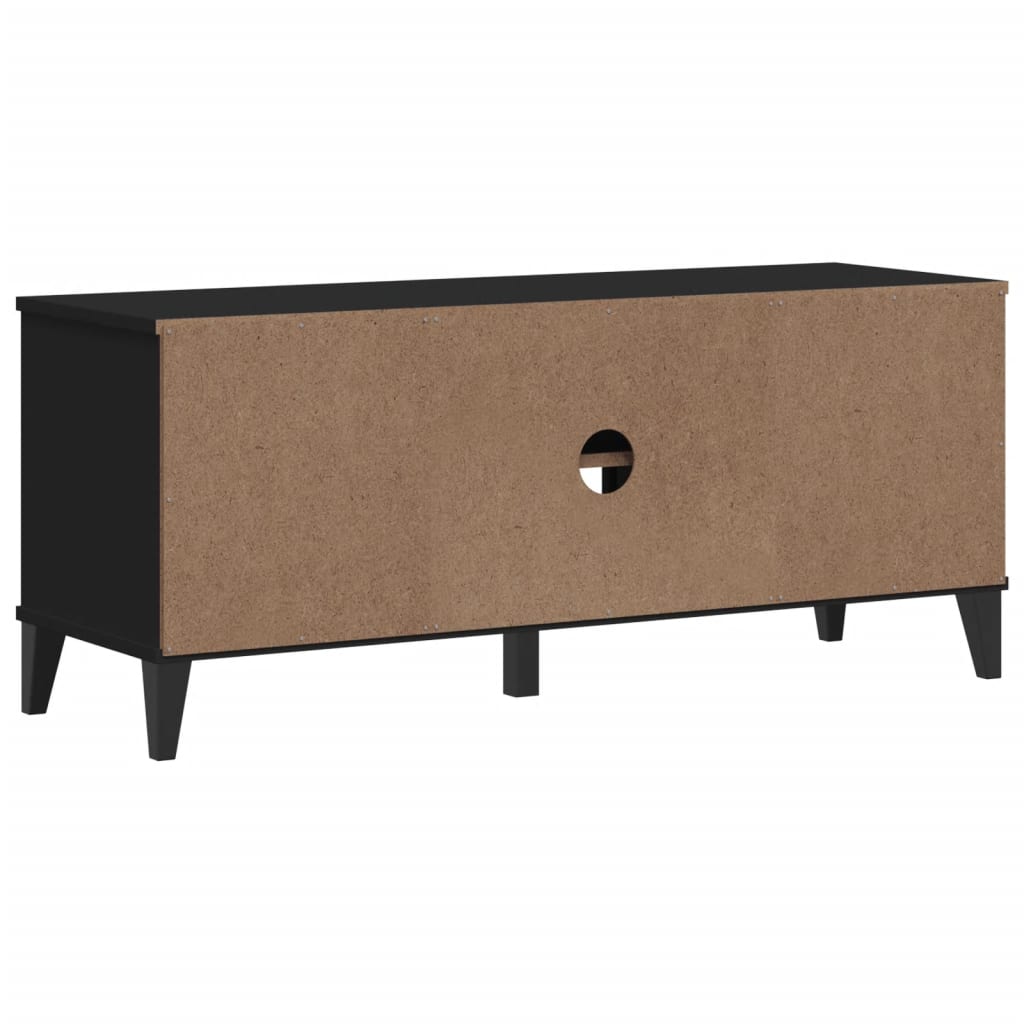 vidaXL Ławka na buty VIKEN czarna 106x35x45 cm materiał drewnopochodny