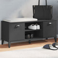 vidaXL Ławka na buty VIKEN czarna 106x35x45 cm materiał drewnopochodny