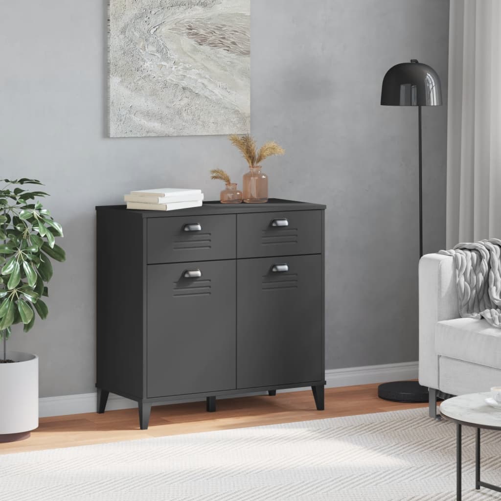 vidaXL Szafka VIKEN, antracytowa, 80x40x80 cm, materiał drewnopochodny