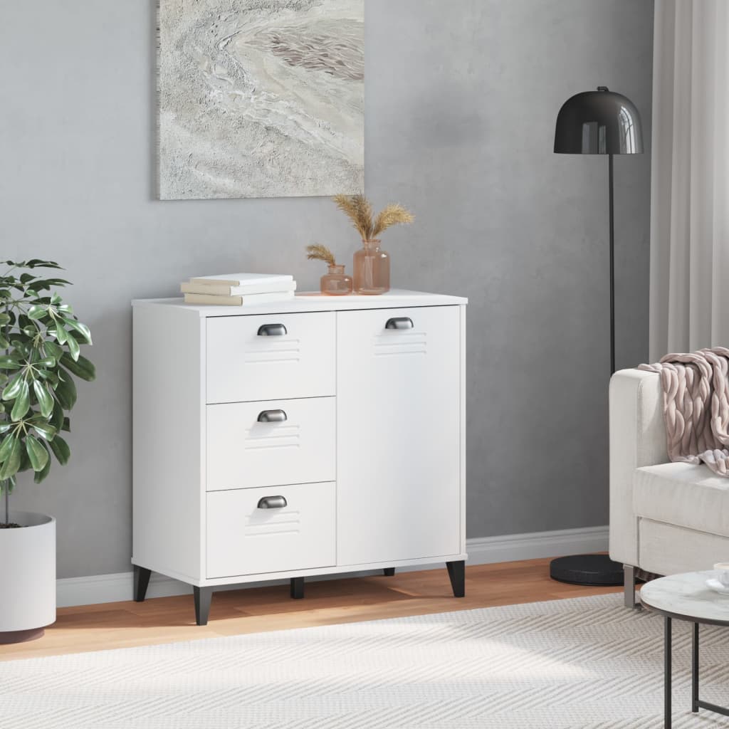 vidaXL Szafka VIKEN, biała, 80x40x80 cm, materiał drewnopochodny