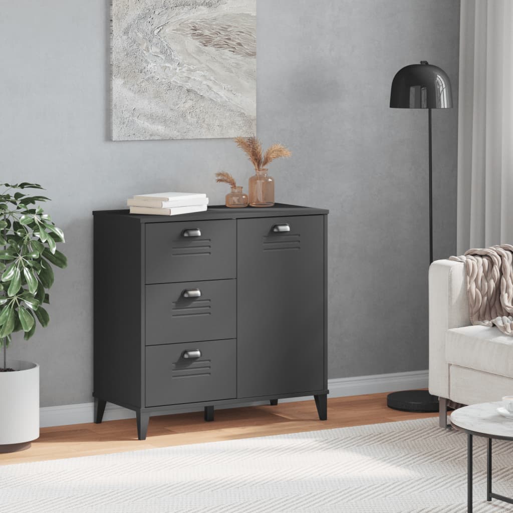 vidaXL Szafka VIKEN, antracytowa, 80x40x80 cm, materiał drewnopochodny
