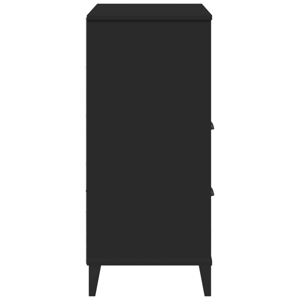 vidaXL Szafka VIKEN, czarna, 80x40x90 cm, materiał drewnopochodny