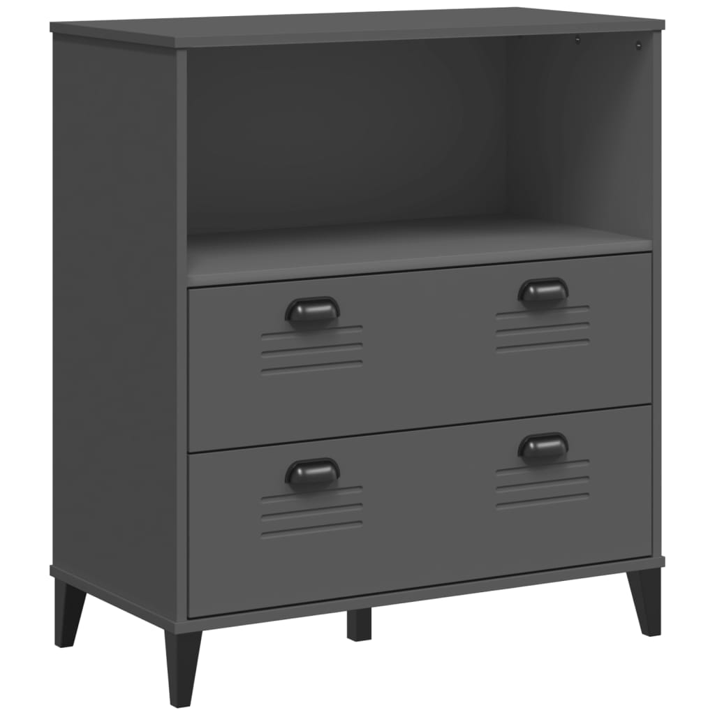 vidaXL Szafka VIKEN, antracytowa, 80x40x90 cm, materiał drewnopochodny