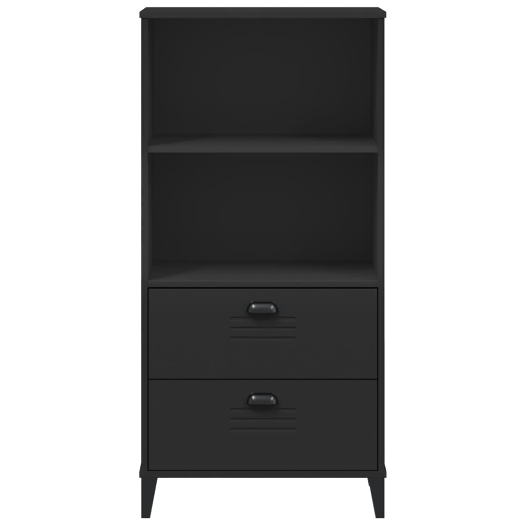 vidaXL Regał VIKEN, czarny, 60x35x123 cm, materiał drewnopochodny