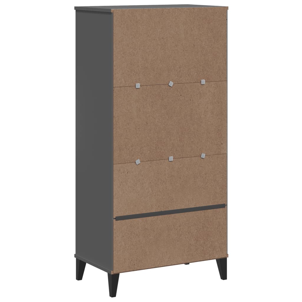 vidaXL Regał VIKEN, antracytowy, 60x35x123 cm, materiał drewnopochodny