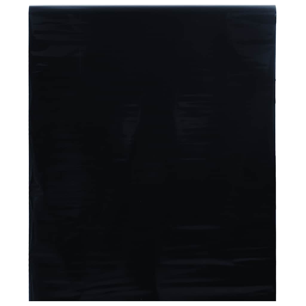 vidaXL Folia okienna statyczna, matowa, czarna, 45x2000 cm, PVC