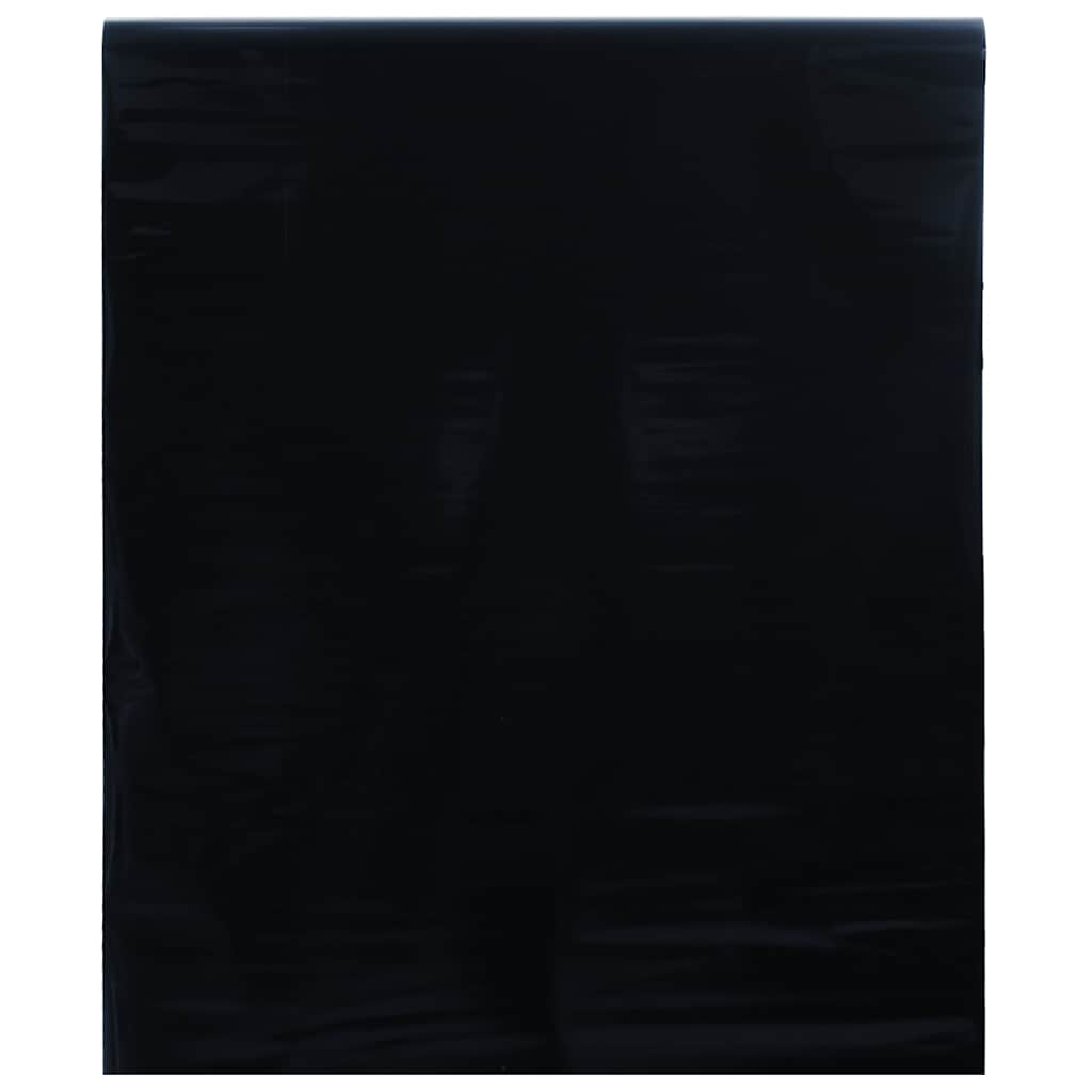 vidaXL Folia okienna statyczna, matowa, czarna, 90x500 cm, PVC