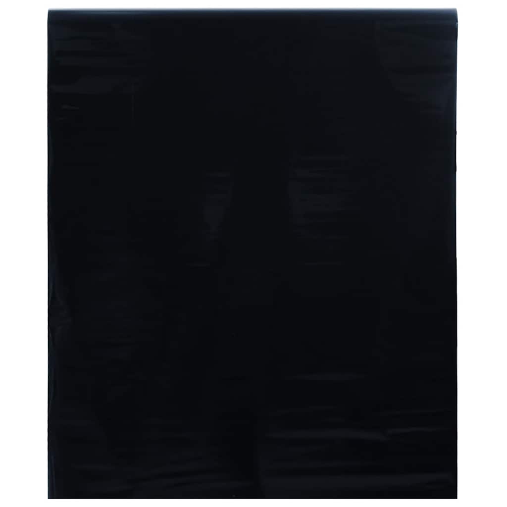 vidaXL Folia okienna statyczna, matowa, czarna, 90x2000 cm, PVC