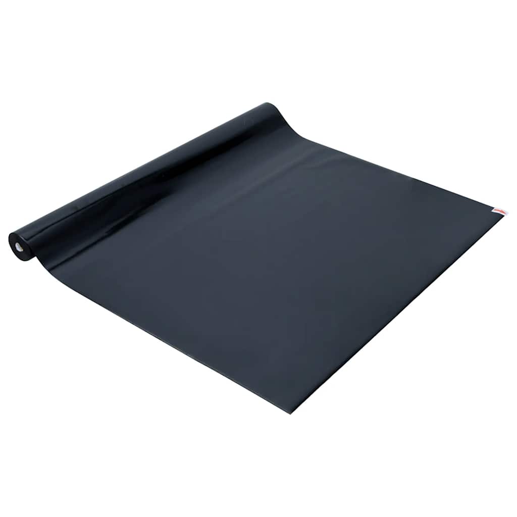 vidaXL Folia okienna statyczna, matowa, czarna, 90x2000 cm, PVC