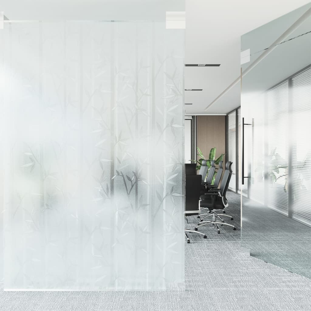 vidaXL Folia okienna, matowa, wzór bambusa, 90x500 cm, PVC