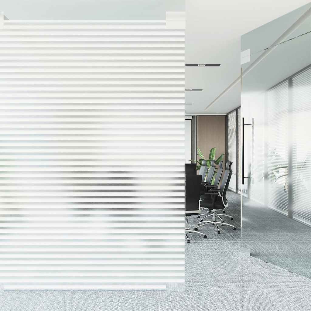 vidaXL Folia okienna, matowa, wzór w paski, 90x500 cm, PVC