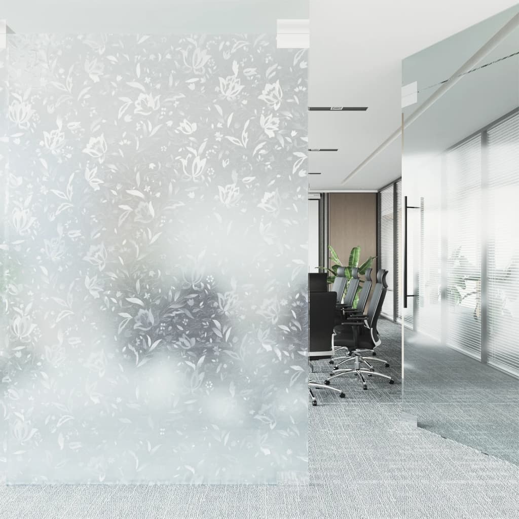 vidaXL Folia okienna, matowa, wzór kwiatowy, 45x500 cm, PVC