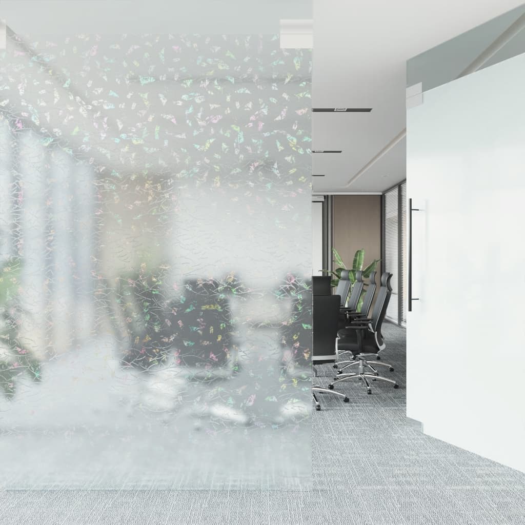 vidaXL Folia okienna, matowa, tęczowy wzór 3D, 90x1000 cm, PVC