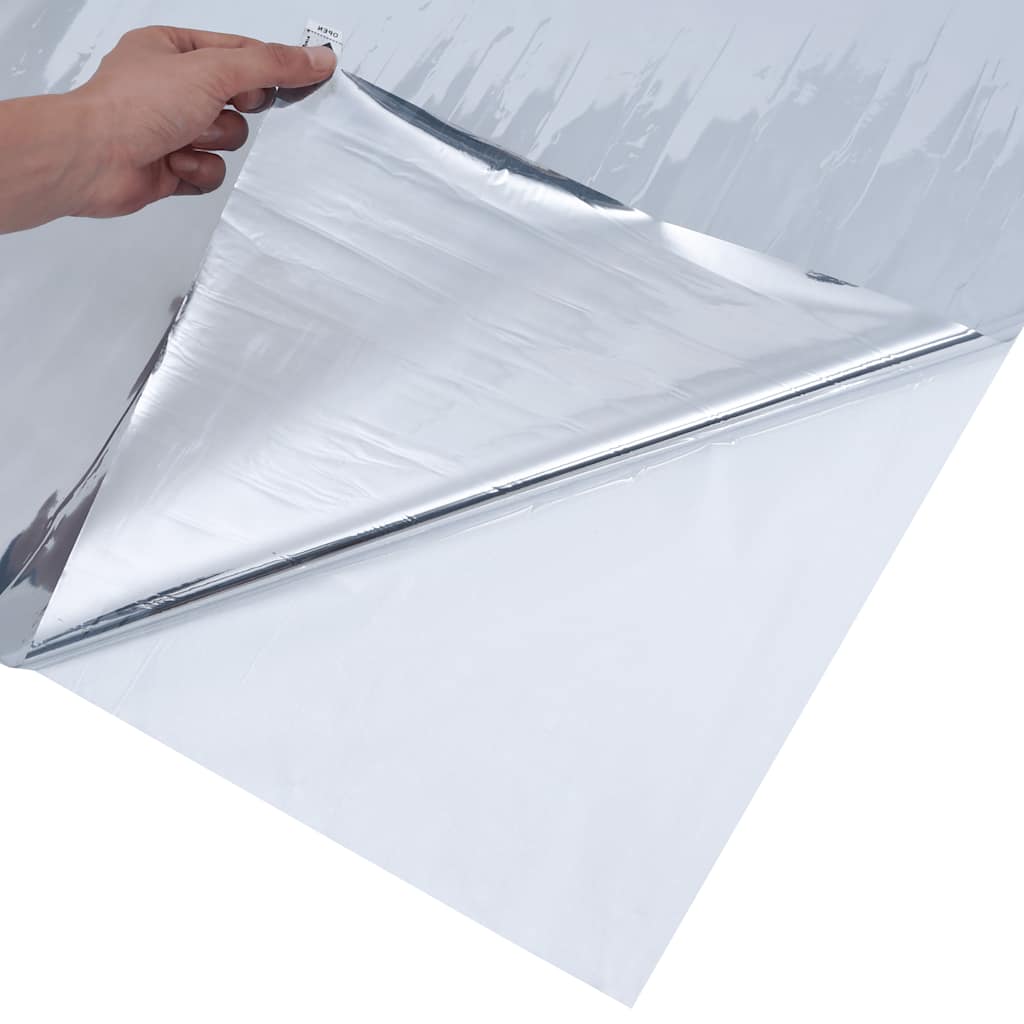 vidaXL Folia okienna odbijająca promienie słońca, srebrna, 45x2000 cm