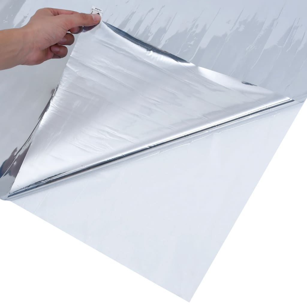 vidaXL Folia okienna odbijająca promienie słońca, srebrna, 90x1000 cm