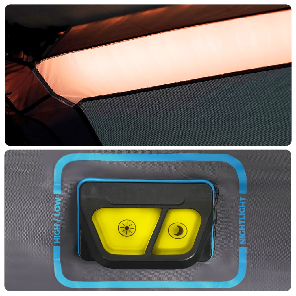 vidaXL Namiot rodzinny z LED, 10-os., jasnoniebieski