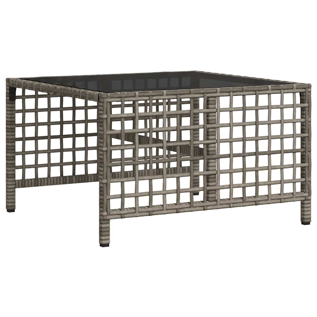vidaXL 3-cz. narożna sofa ogrodowa z poduszkami, szara, polirattan