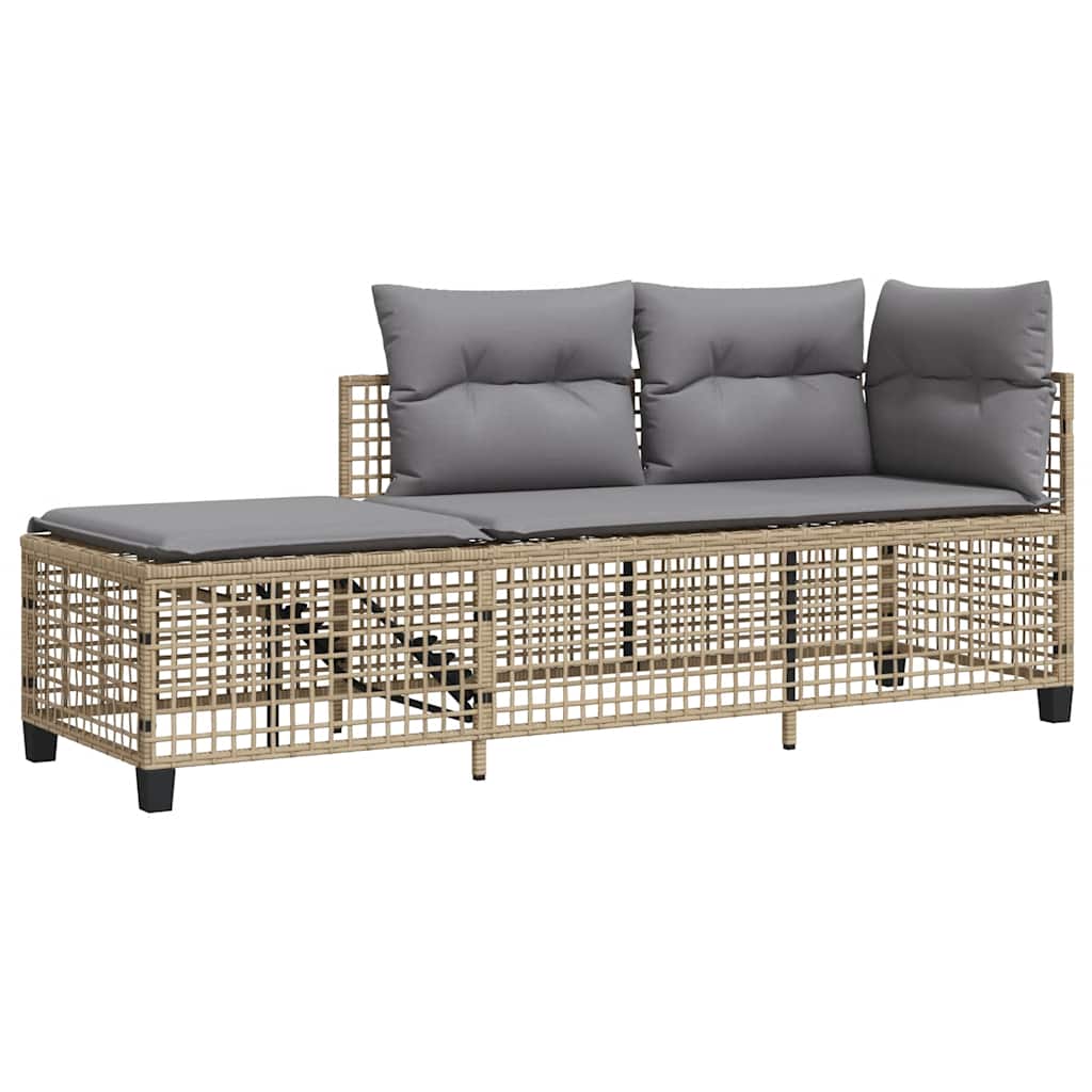 vidaXL 3-cz. narożna sofa ogrodowa z poduszkami, mieszany beż