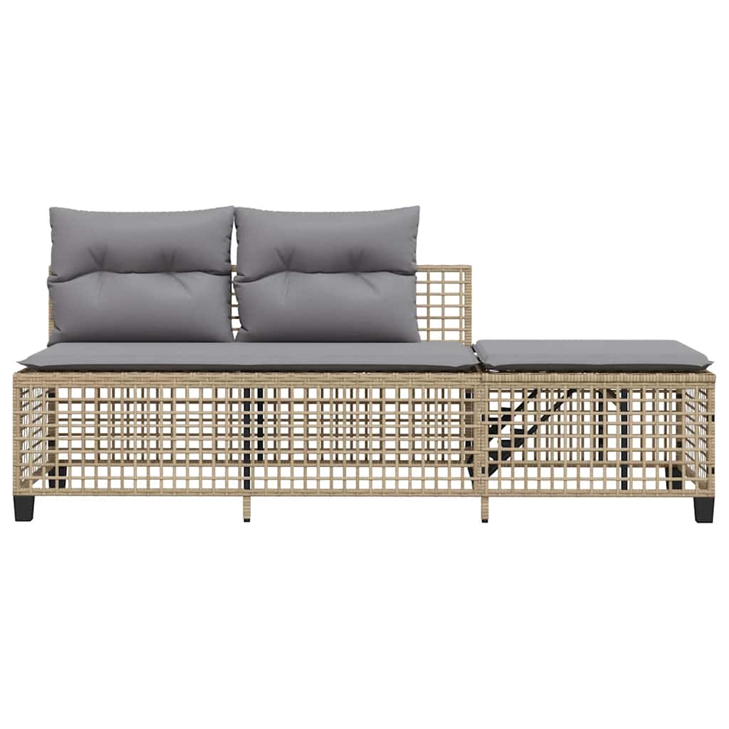 vidaXL 3-cz. narożna sofa ogrodowa z poduszkami, mieszany beż