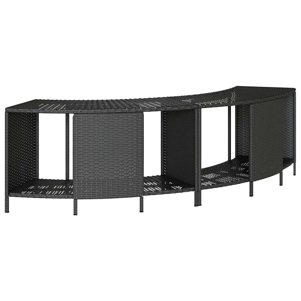 vidaXL Szafki do spa, 2 szt., czarne, polirattan