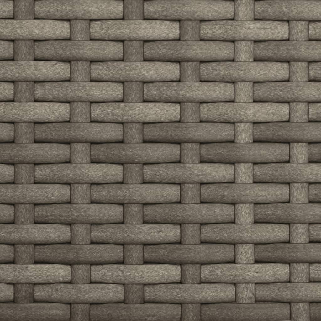 vidaXL 3-os. sofa ogrodowa z baldachimem i podnóżkami, szara