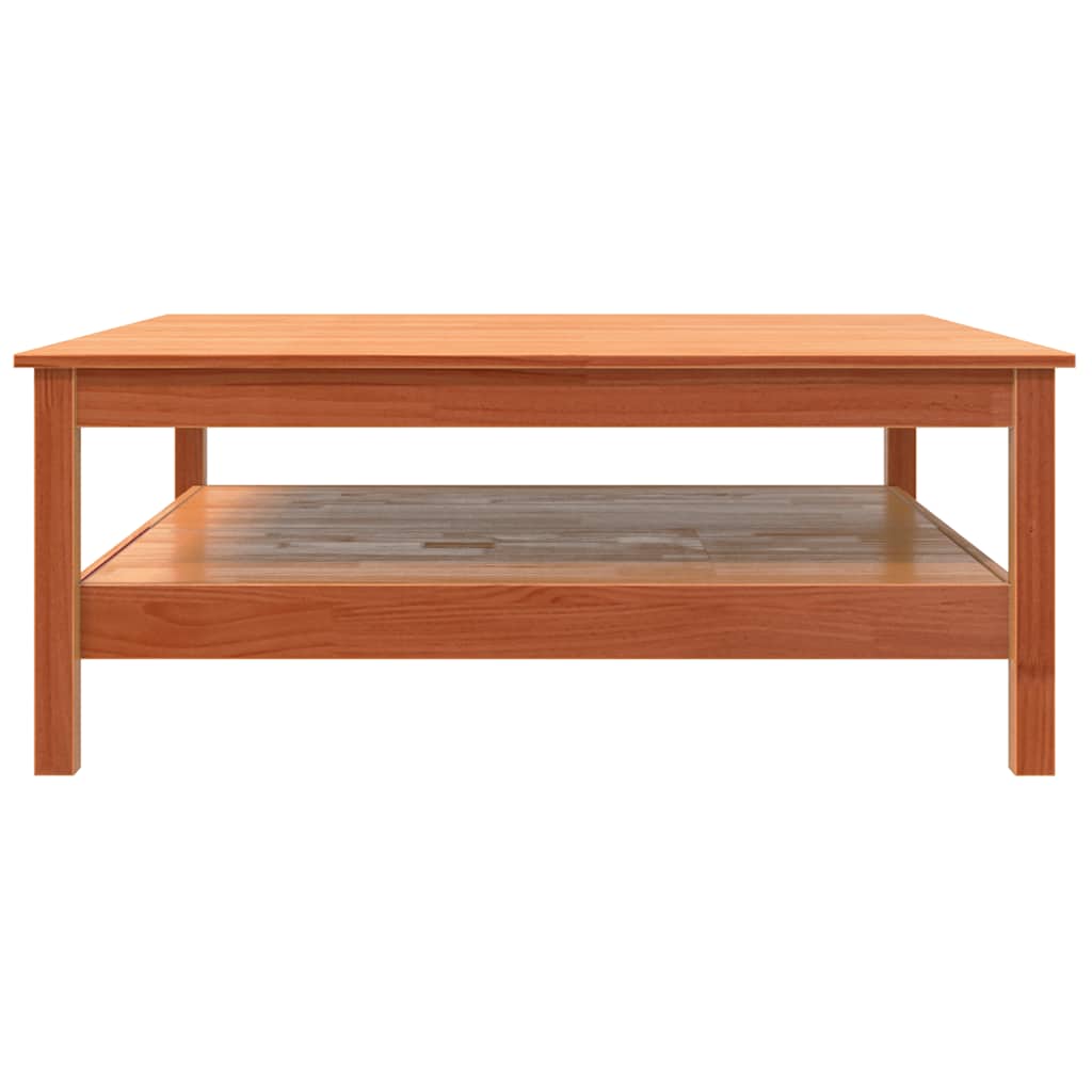vidaXL Stolik kawowy, woskowy brąz, 100x100x40 cm, lite drewno sosnowe