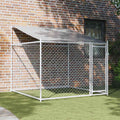 vidaXL Klatka dla psa, z dachem i drzwiami, szara, 2x2x2 m, stal