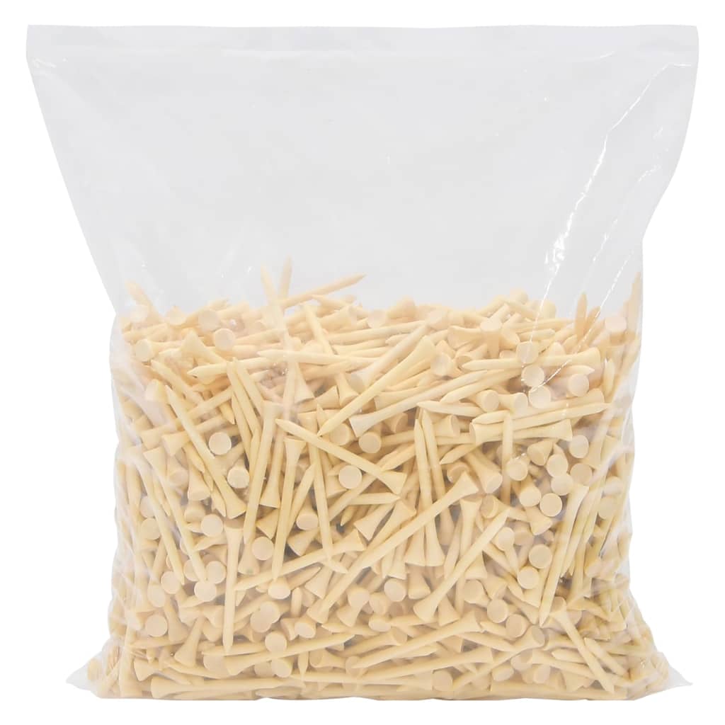 vidaXL Kołki tee do golfa, 1000 szt., 83 mm, bambusowe