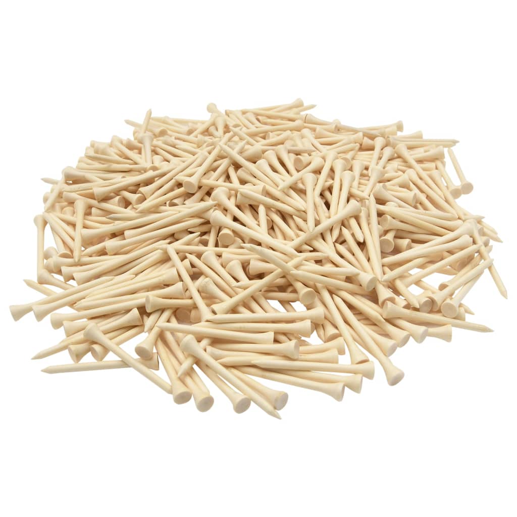 vidaXL Kołki tee do golfa, 1000 szt., 83 mm, bambusowe
