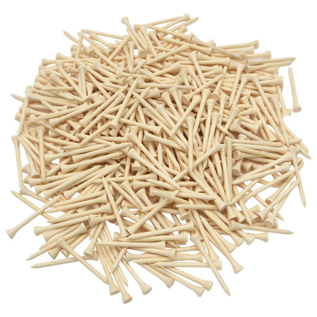 vidaXL Kołki tee do golfa, 1000 szt., 83 mm, bambusowe