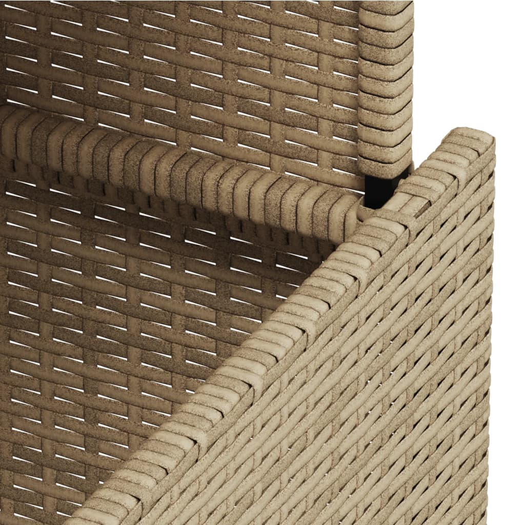 vidaXL Stół ogrodowy, beżowy, 100x55x73 cm, polirattan i akacja