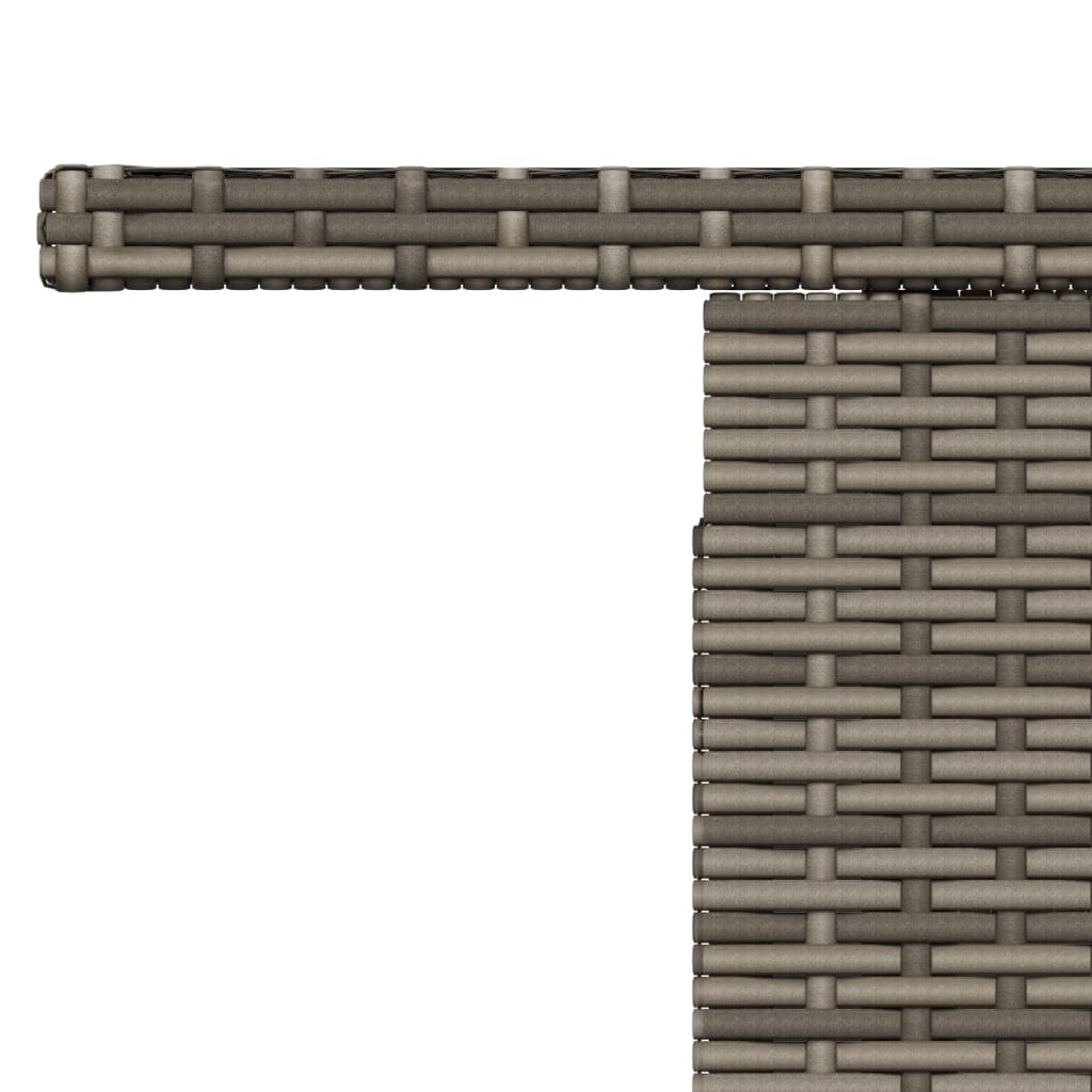vidaXL Stół ogrodowy, szary 100x55x73 cm, polirattan i drewno akacjowe