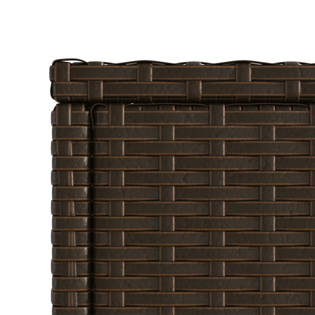 vidaXL Stolik ogrodowy ze szklanym blatem, brązowy, 58x27,5x55 cm
