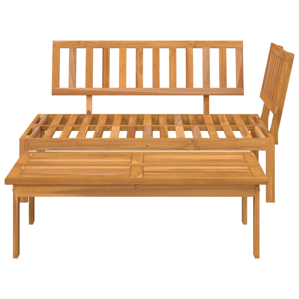vidaXL Sofa ogrodowa i stolik z deseczek, lite drewno akacjowe